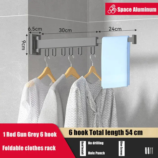 Retractable Clothes Drying Rack